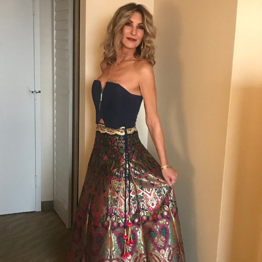 Custom Designed Bustier and Formal Skirt
